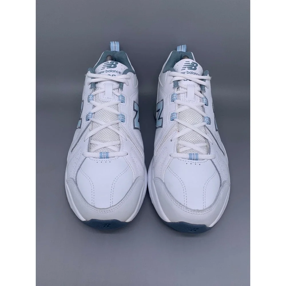 New Balance 608 White Blue Training Shoes WX608WP5 Women's Sz 9.5